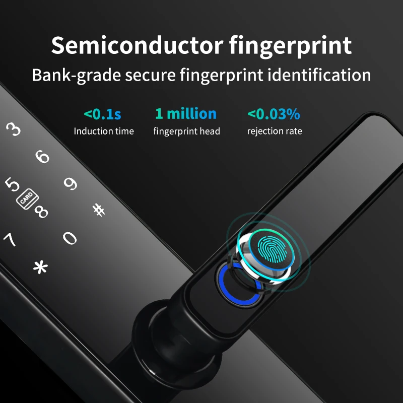Smart Life Fingerprint Tuya Wifi Lock WiFi  TTlock BLE Password Card Key Intelligent Smart Digital Door Lock For Home Hotel