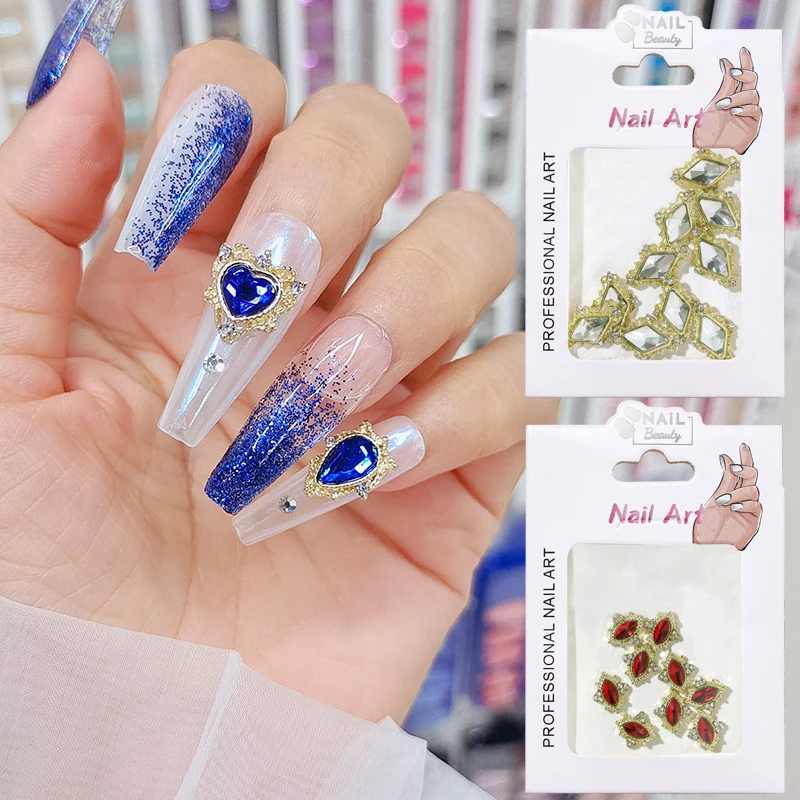 colorful crystal 3d diamond nail art  mixed color flatback nail art rhinestones