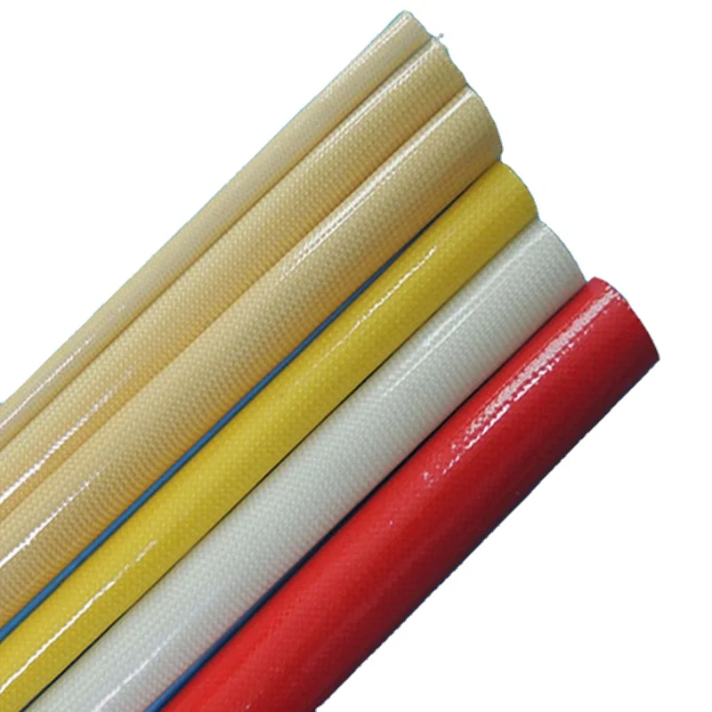 4KV Electric Motor Insulation PU Varnish Fiberglass Braided Glass Fiber Sleeve