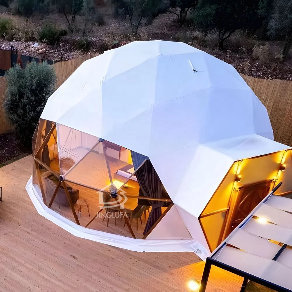 outdoor luxury glamping resort camping star geodesic igloo dome house tents semi sphere tent