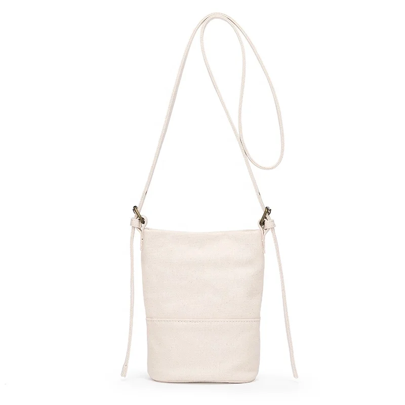 Mobile phone canvas small bag female new Korean version of the tide vertical style light casual messenger small cloth bag female