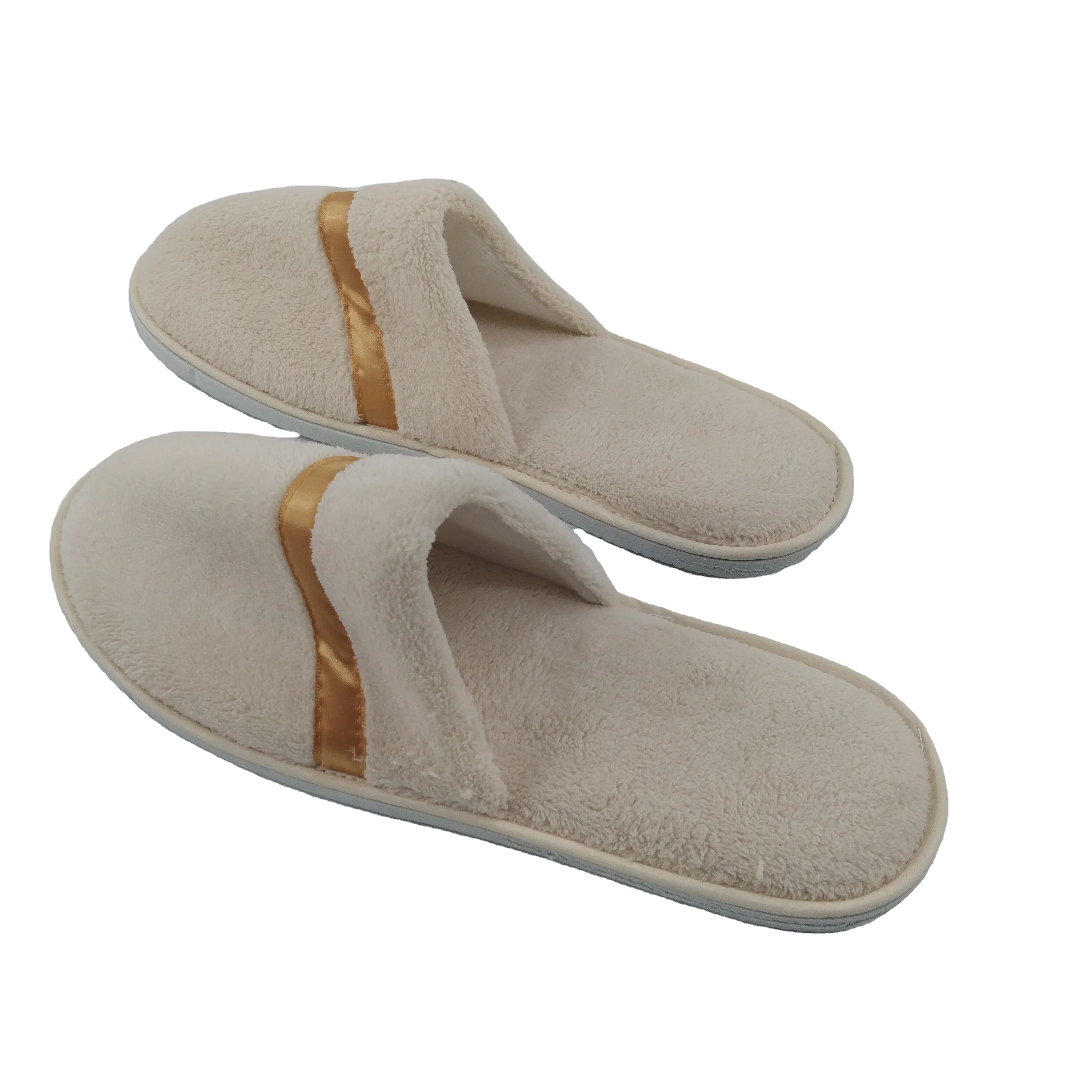 High Quality Soft Coral Velvet Closed Toe Slippers Customer Logo Soft Coral Fleece Disposable Hotel Slippers