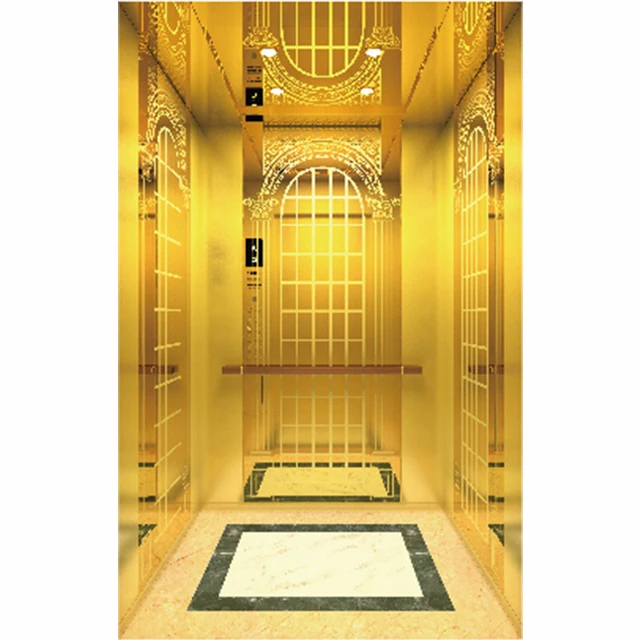 Luxury decoration high quality passenger elevator lifts 6-8 persons commercial stairs