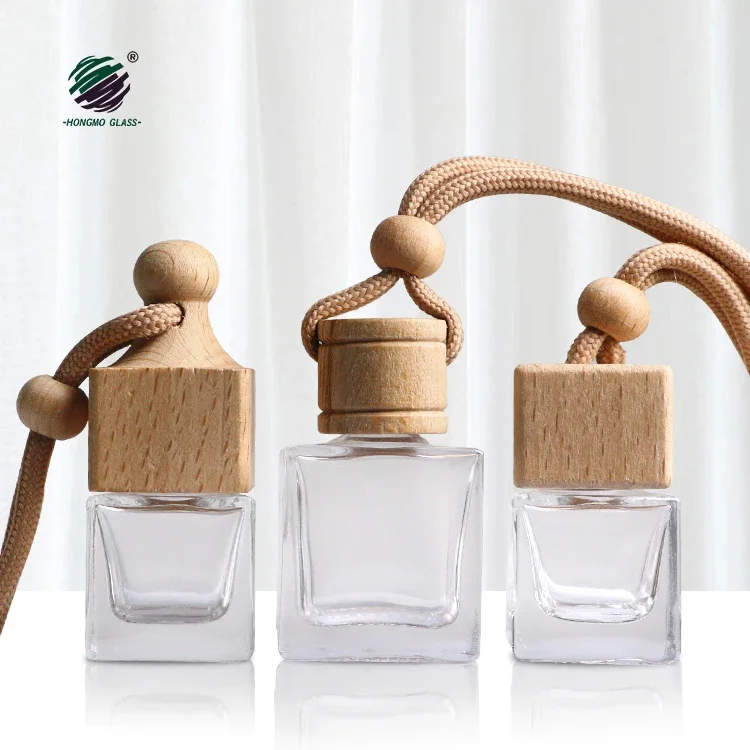 8ml 10ml Empty Glass Car Air Freshener Perfume Bottle Car Diffuser Bottle car air hanging diffuser perfume bottle with wooden