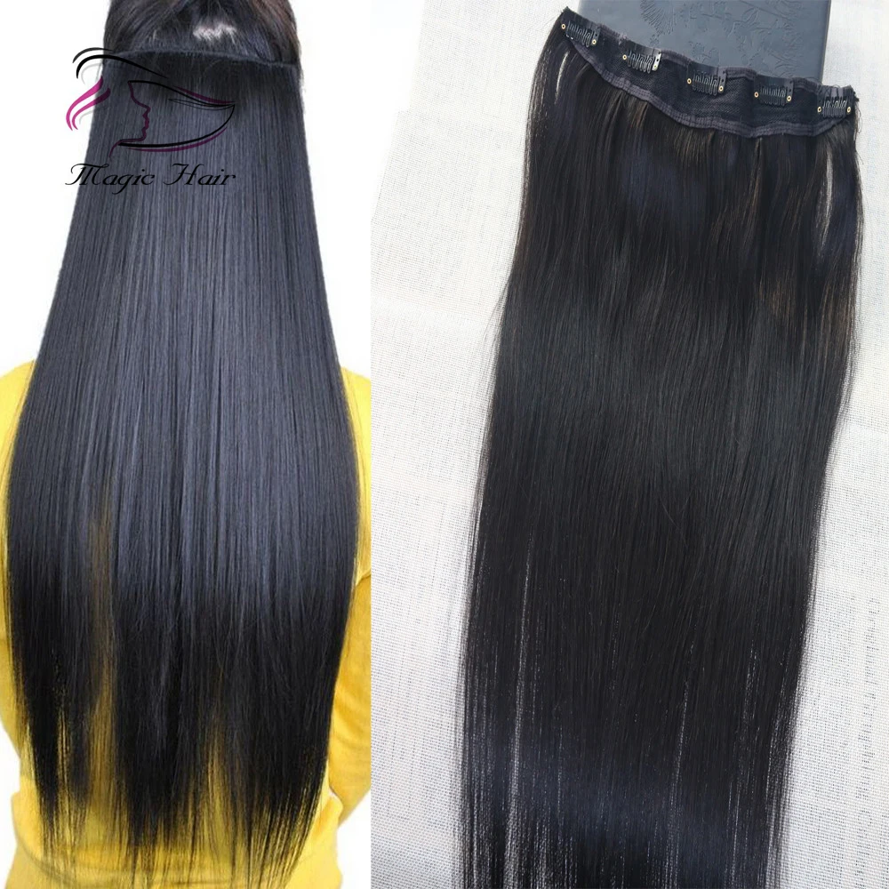 
 Black Friday Big Promotion Virgin Brazilian human hair 3/4 Full head One Piece clip in hair extensions with 5 clips  