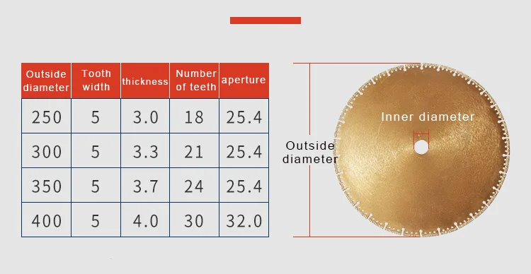 400mm Ultra-thin Turbo Diamond Cutting Blades