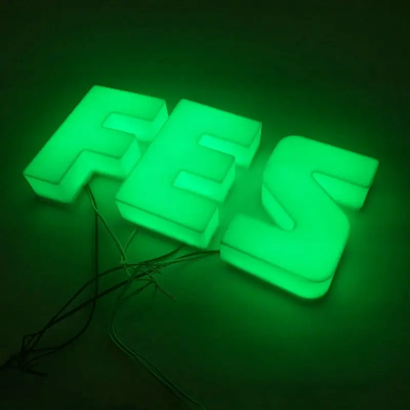 Custom led sign letters outdoor 3D led shop name board acrylic lighted ice cream logo electronic signs