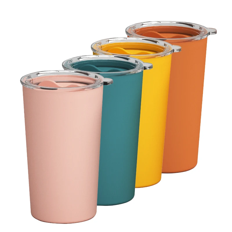 Insulated Travel Stainless Steel Mug With Splash Proof Lid 450ml Stainlessteel Printed Anime Story Board Tumblers