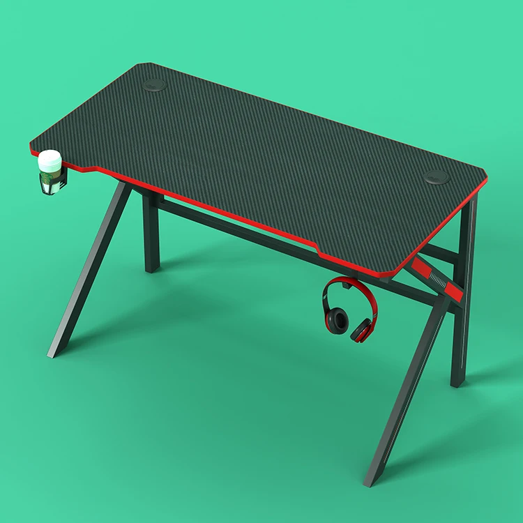 Best selling factory direct price home office gaming  table with LED light laptop gaming desk