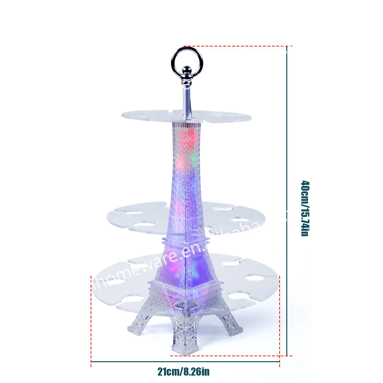 Nightclub Bar 3 Tier Creative Wine Display Stand Plexiglass Wine Display Serving Stand Holder Wine Glass Shot For Party