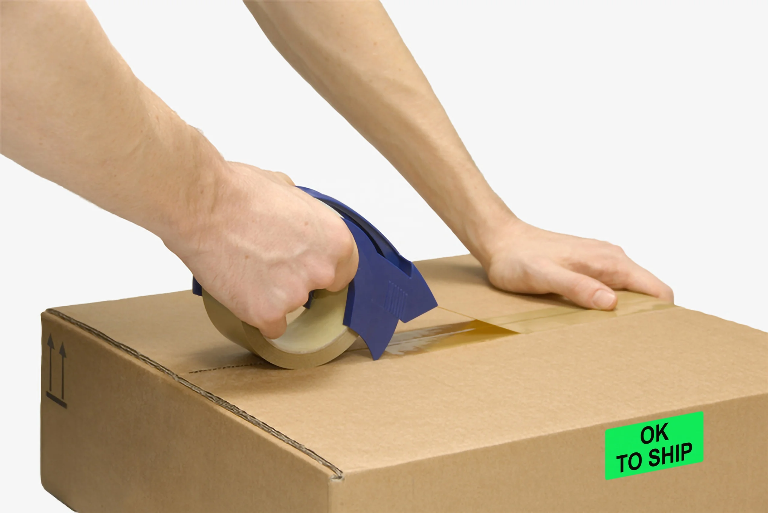 Hybsk OK to Ship Stickers 1 x 2 inch Fluorescent Green Labels 500 Per Roll