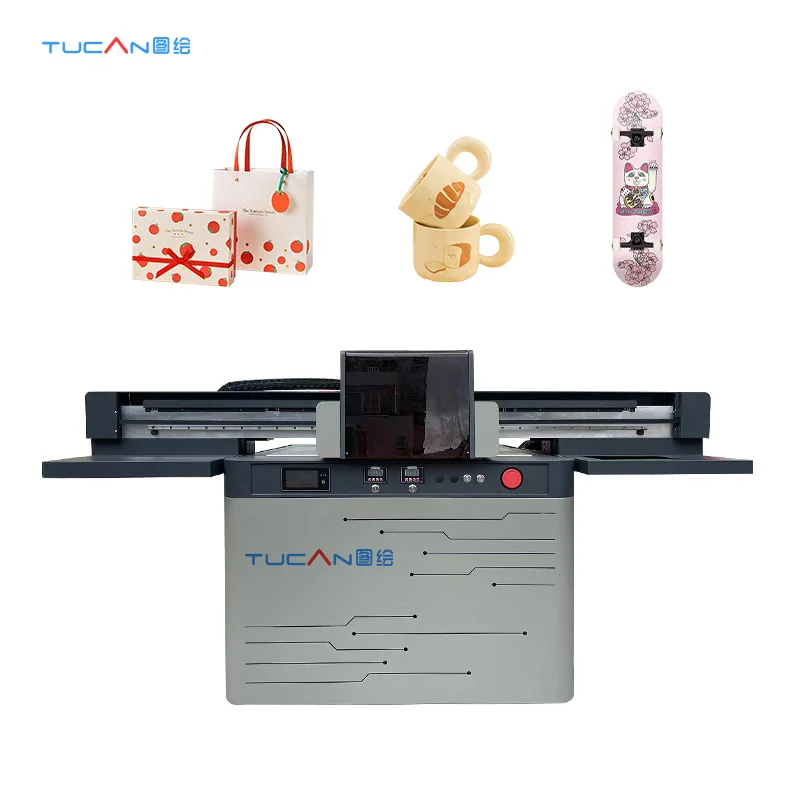 9060 A1 UV printer flatbed printing machine cylinder billboard gift box packaging acrylic plate uv printer optional CCD system
