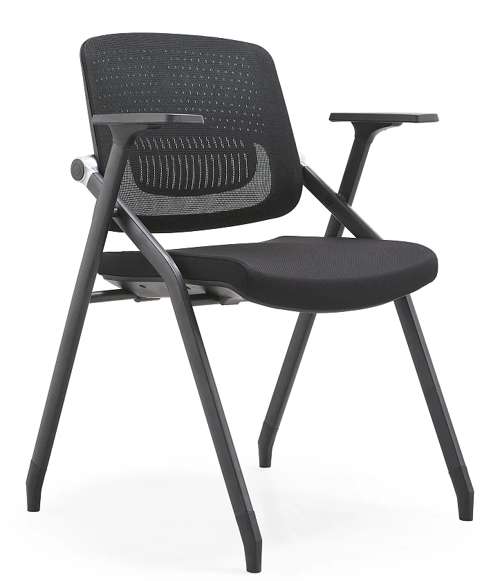 Ekintop Modern Stackable Metal School Training Chair Office Mesh Foldable Training Chair With Writing Tablet