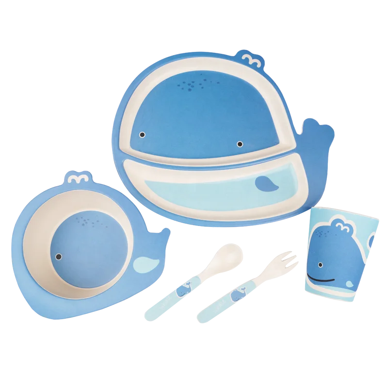 kids dinner set wholesale bamboo tableware biodegradable tableware