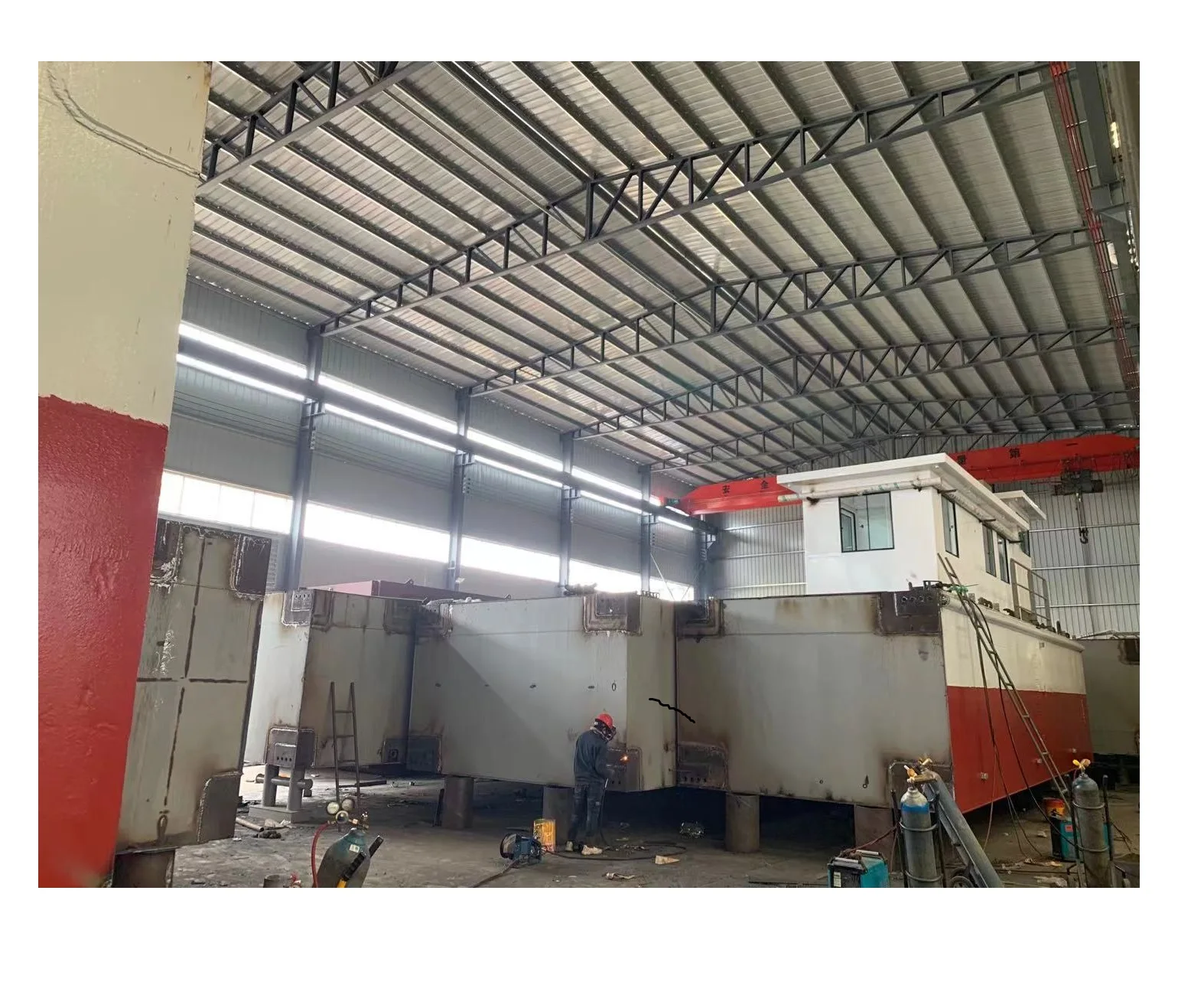 
Popular hot sale Container platform Modular System Excavator Mounted Sectional Platform Barge Factory supplier 