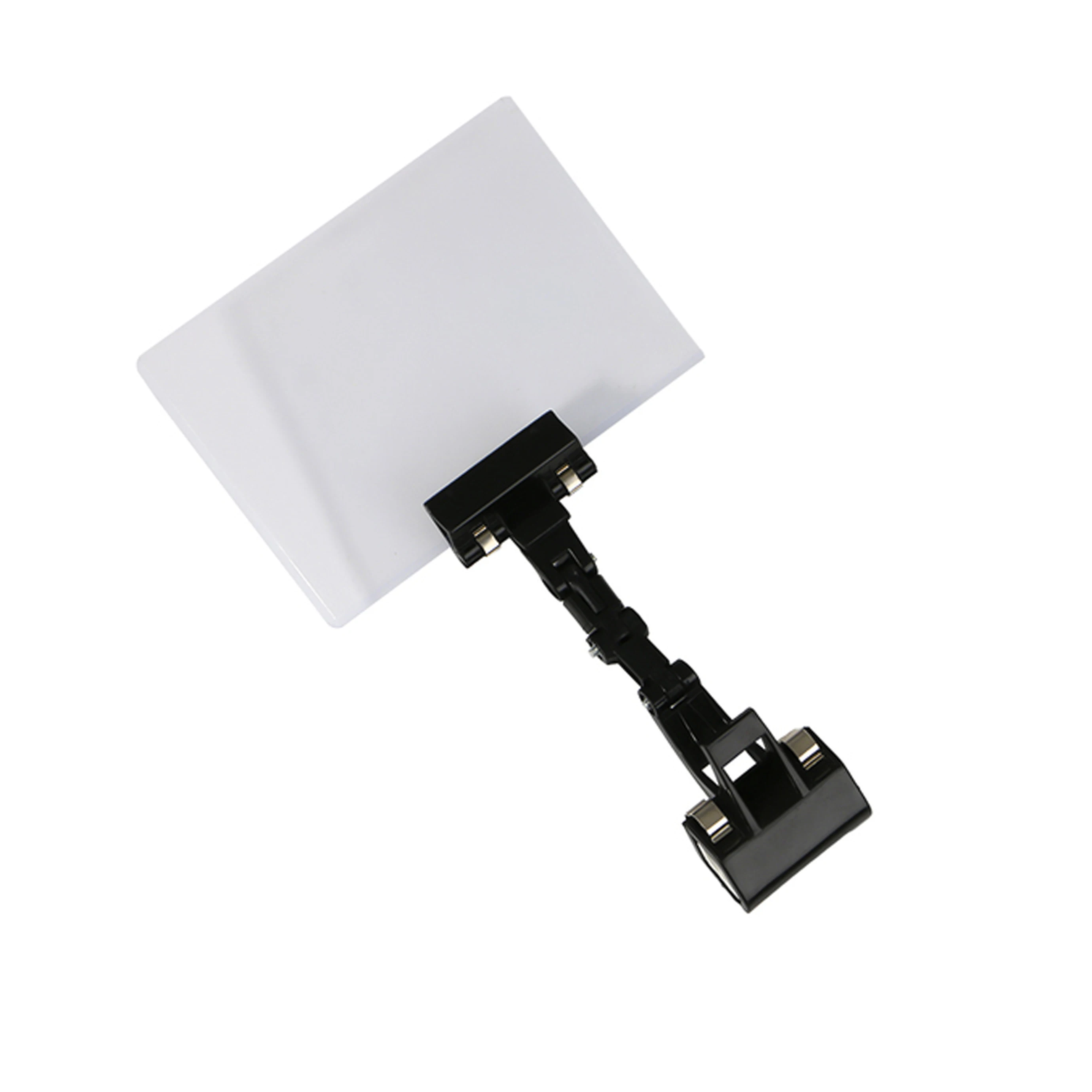 Factory Wholesale Clear Plastic Rotatable POP Clip-on Style Merchandise Sign Display Price Tag Holder