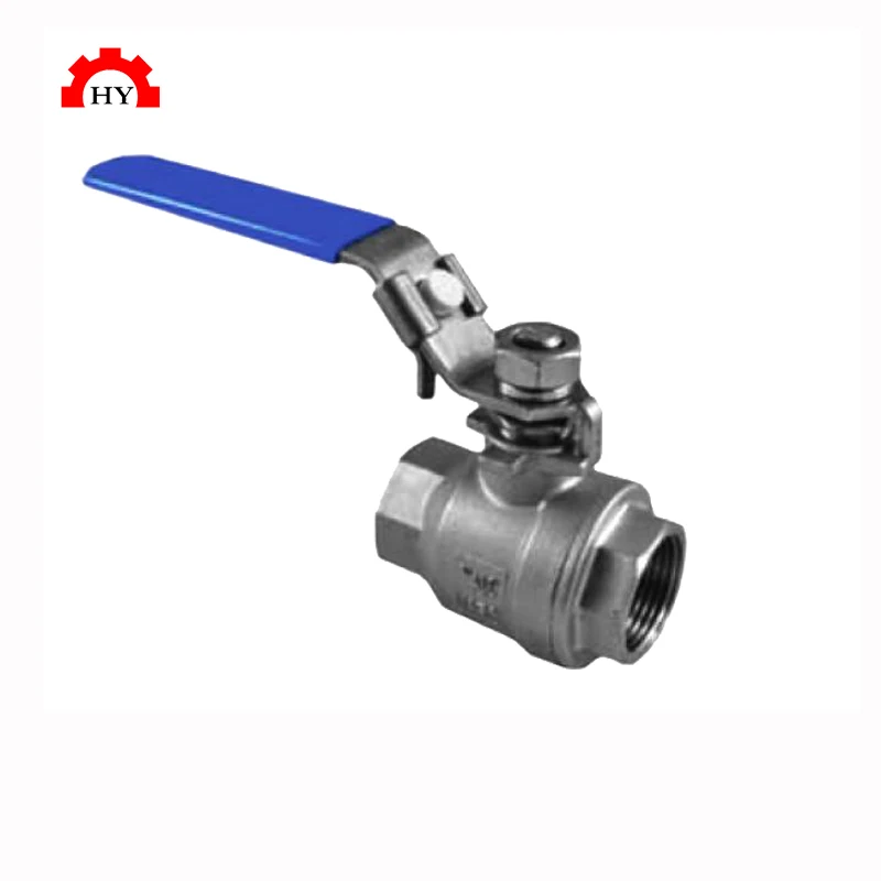 wholesale price stainless steel 2 pc female thread ball valves with steel handle