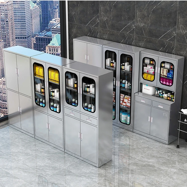 Wholesale Cheap Hospital Pharma 304 Stainless Steel Medical Medicine File Veterinary Cabinet