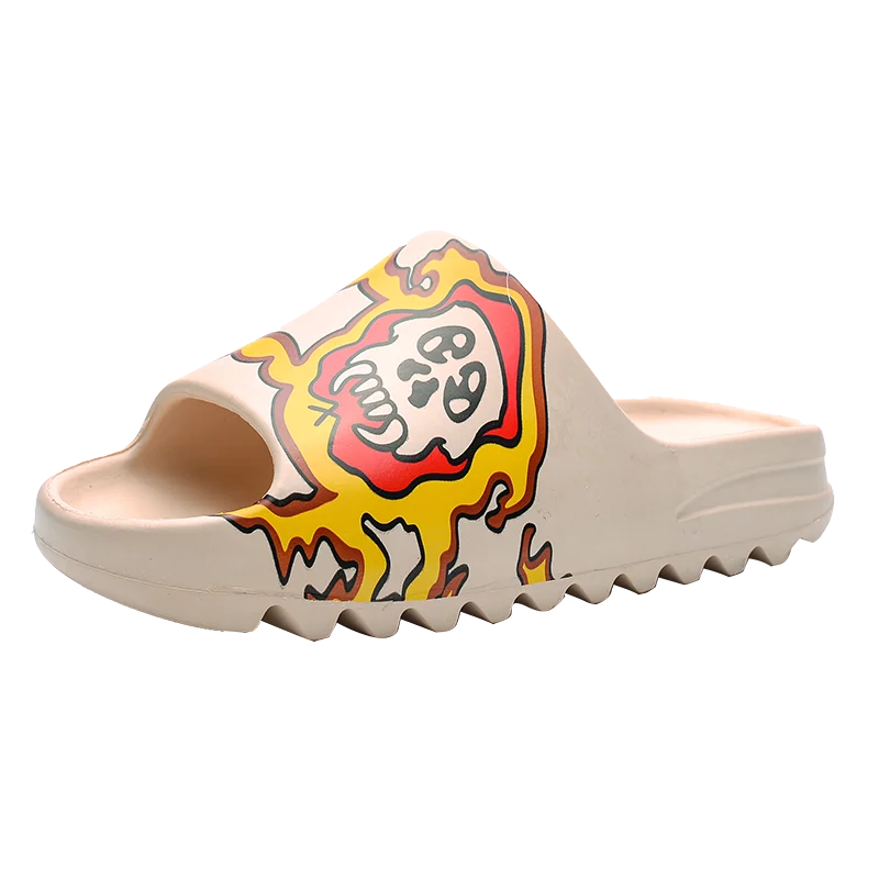 2021 летние детские пляжные шорты yeezyslides обувь уличные шлепанцы без задника с открытыми пальцами; Нескользящие комнатные тапочки для детей мужчин и женщин кроссовок Yeezy