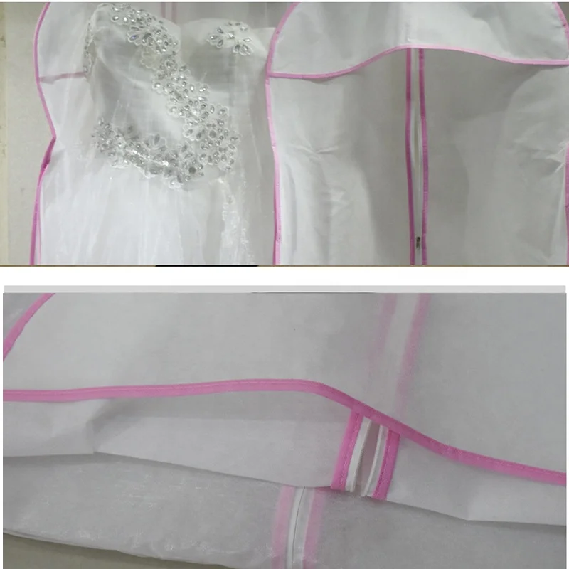 Washable Clear Large cloth garment bag  Long Wedding Dress Protector Dustproof Cover Storage Bag