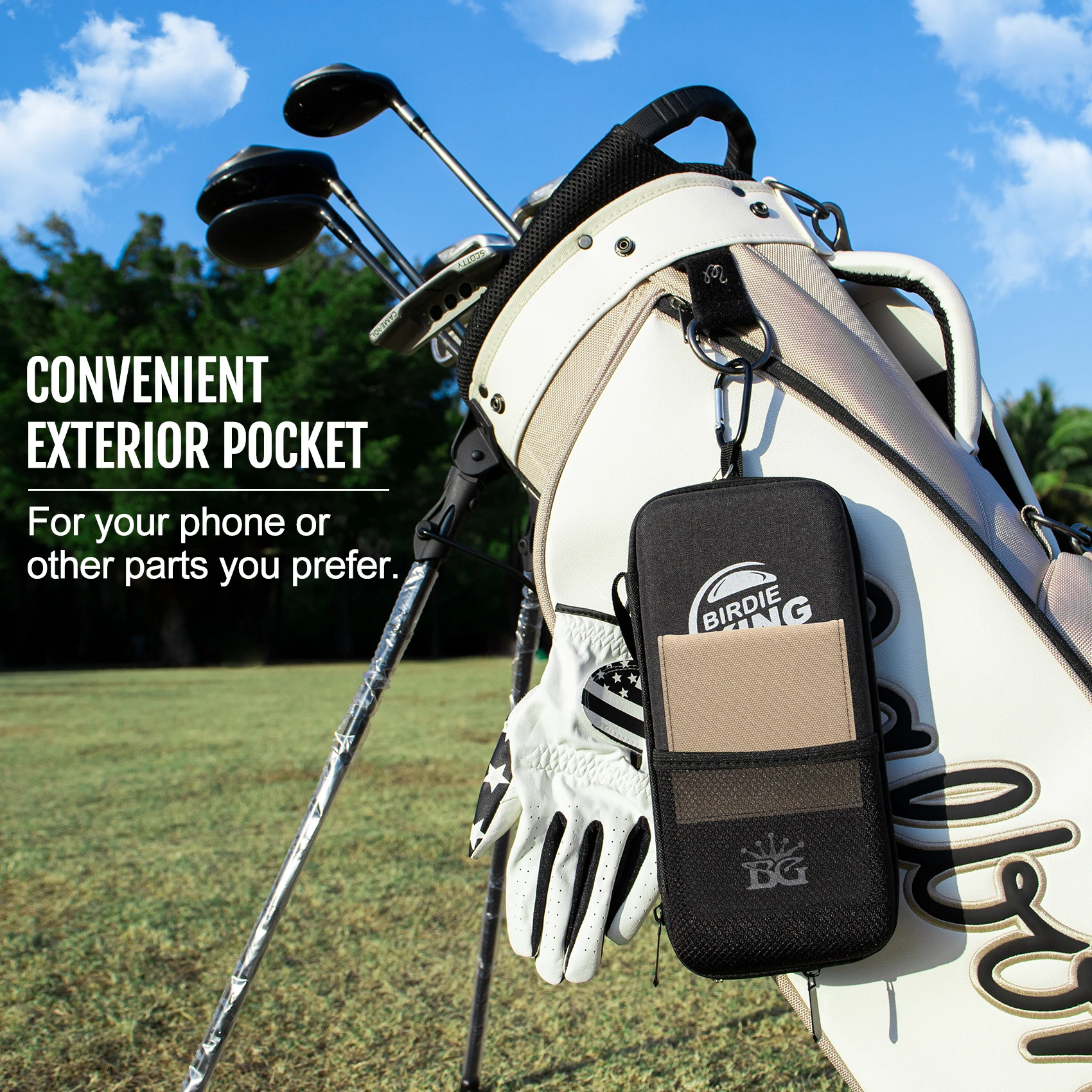 Oem Custom Portable Golf Glove Storage Case Multipurpose Waterproof Golf Accessory Bag Golf Glove Holder Case