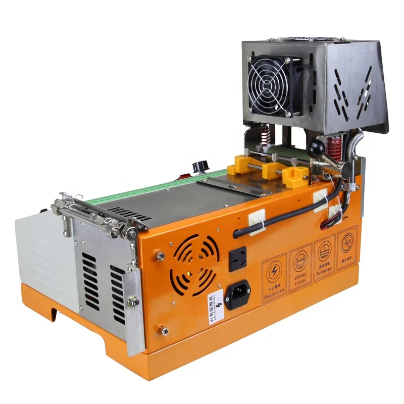 Automatic bevel angle strap Polyester hot blade webbing Satin Ribbon Label Cutter Cutting Machine