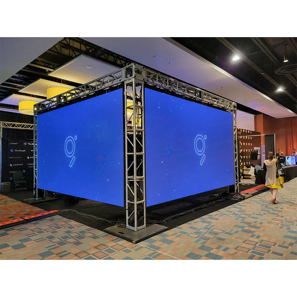 P3.91 2X3 Meters Indoor Church Ekran 4 K Movable Led Screen Display Video Wall Panel For Showroom Exhibition Night Club
