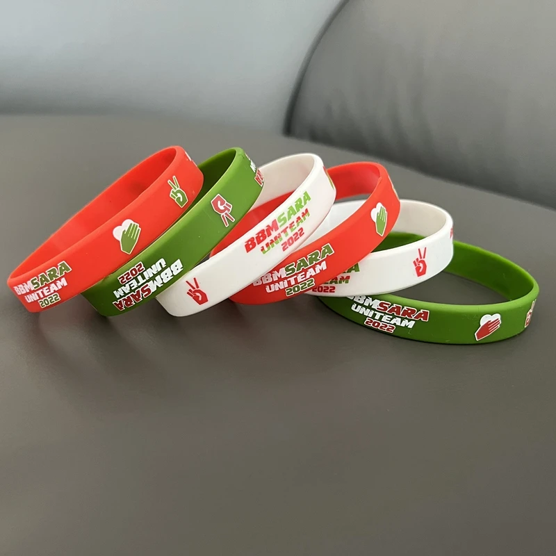 Manufacturer Design Your Own Cheap Personalized silicone baller band for Philippine elections silicone wristband