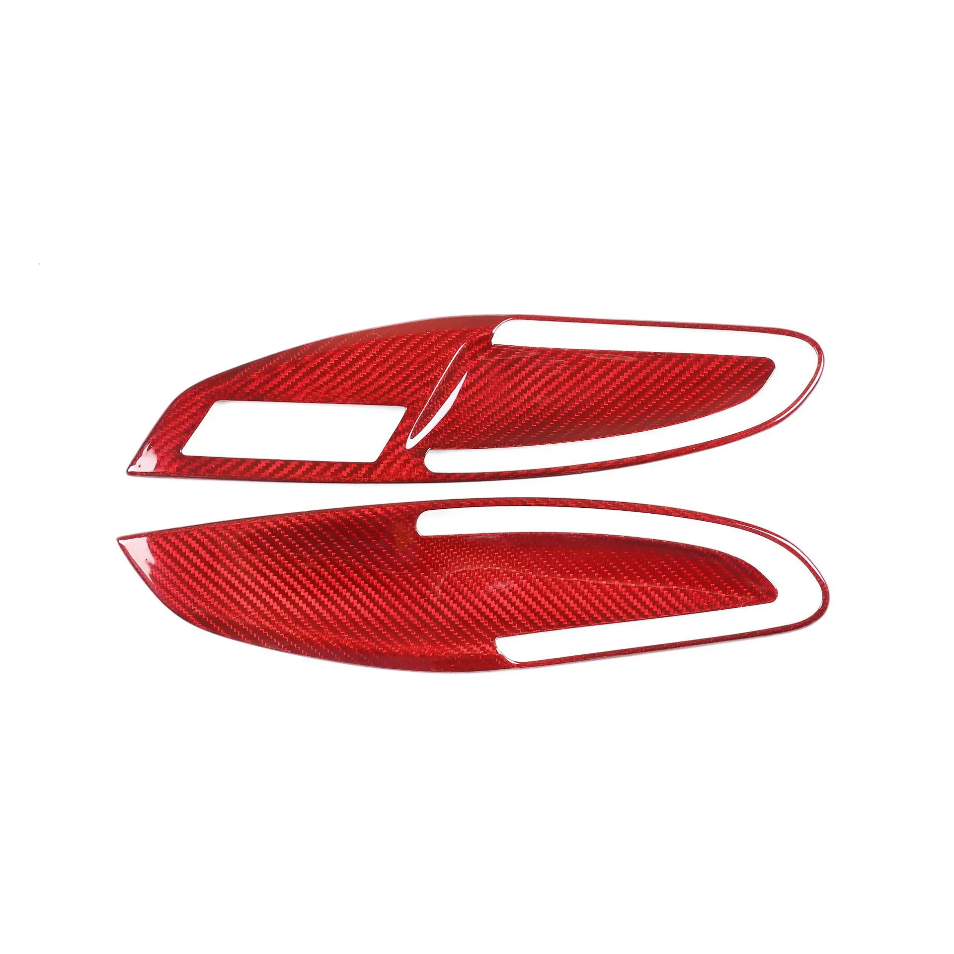 Car carbon fiber refit Inner handle protection decorative cover are suitable for Porsche 718 911 in 2012-2018year