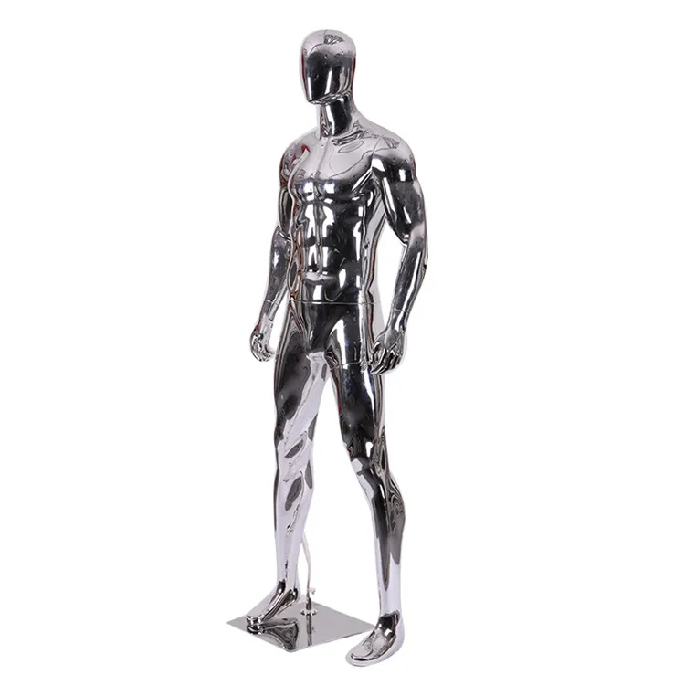 Electroplated gold color ABS material plastic chrome female mannequin for window display