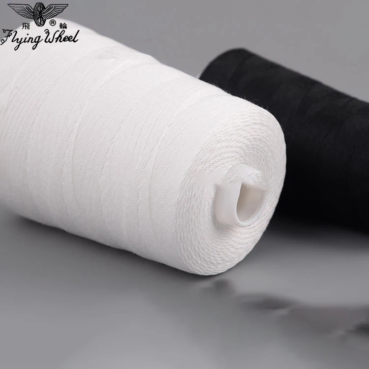 20S/2 Tex 60 stock white Flying Wheel 100% spun polyester sewing thread