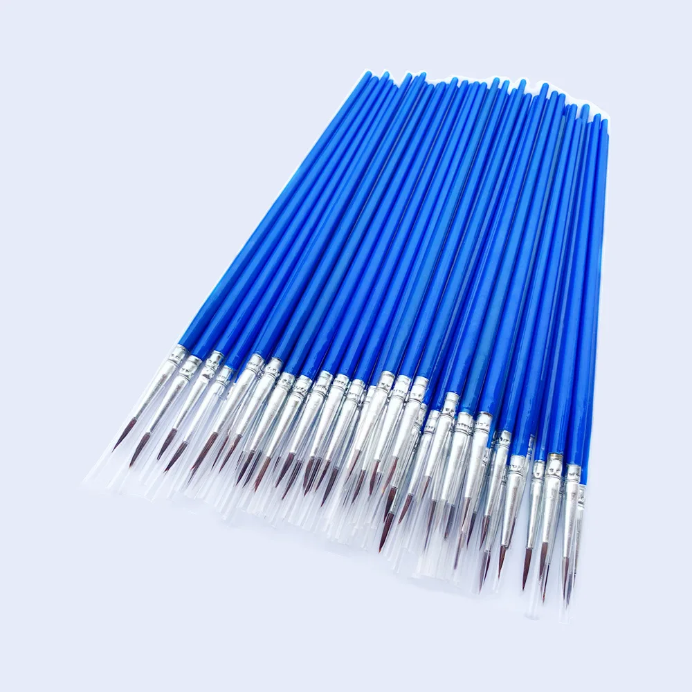 Single Paint Brush Round Pointed Tip Nylon Hair Artist Detail Paintbrushes Professional Fine Acrylic Oil Watercolor Brushes