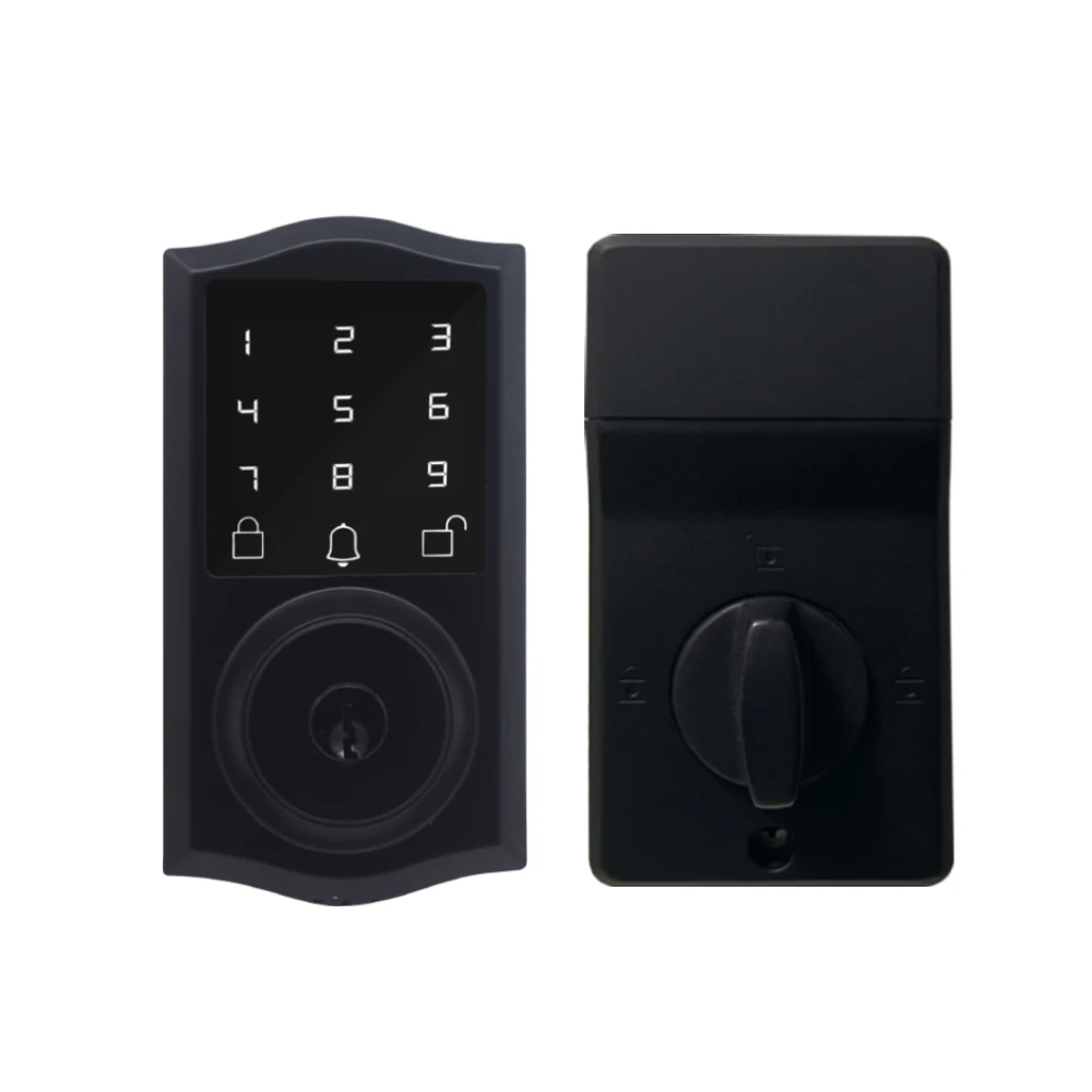 Keyless Touch Pad Smart Deadbolt Door Lock for Wooden 2 Years Steel Key Box Packing Stain Nickle and Black or Mental Door CN;GUA