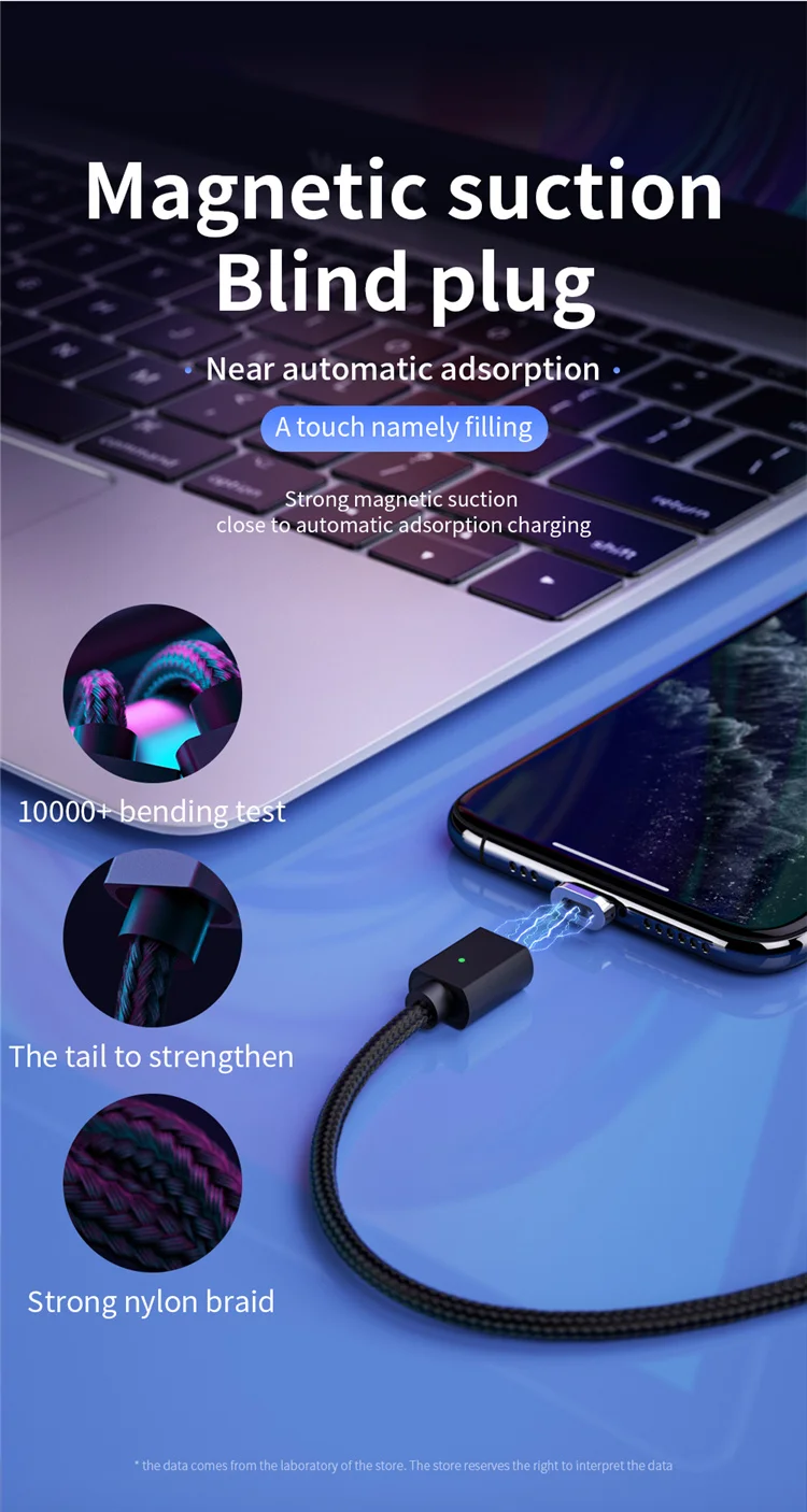 PD 60W 3A Fast Charging cable detachable connectors 3 in 1 one hand operation cable charge quick charge factory