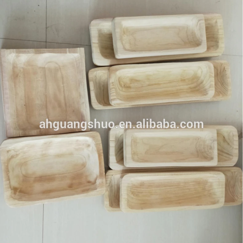 
Simple wooden plate/solid wood log oval wooden/small dish plate 