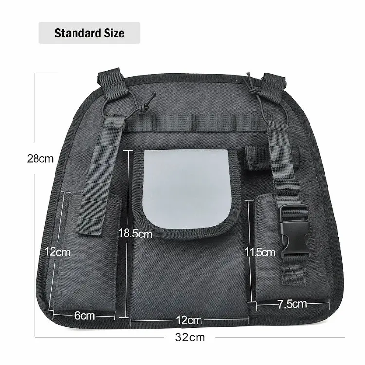 Vintage Style Heavy Duty Nylon Tactical Reflective Strip Two-Way Radio Chest Harness with Molle Pouch