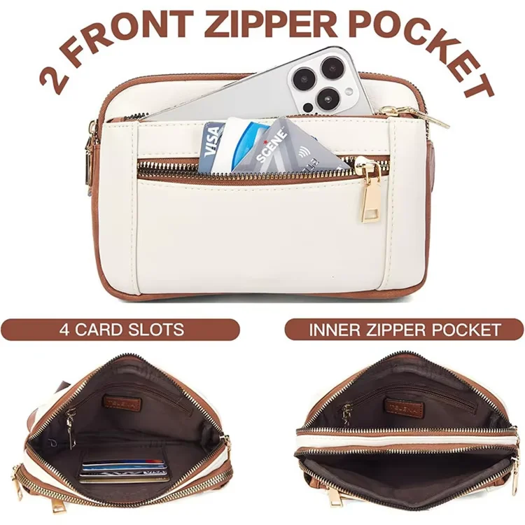 Wholesale Custom Logo Large Capacity Leather Belt Bag Waterproof Fanny Pack Crossbody Unisex Bum Bag with Adjustable Strap