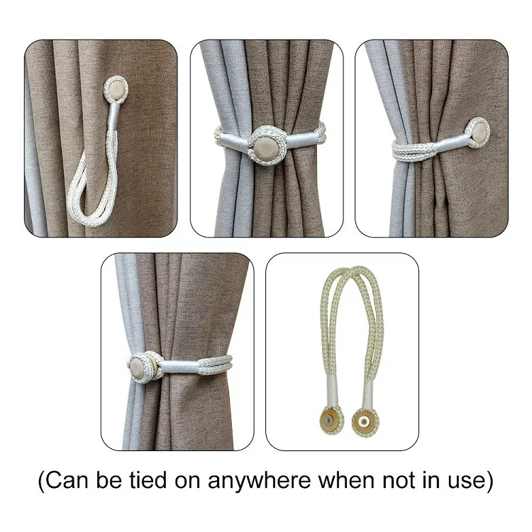 
Decorative Magnetic Curtain Tie-Backs Curtain tieback Hooks for living room Window tie-backs decorative ropes 