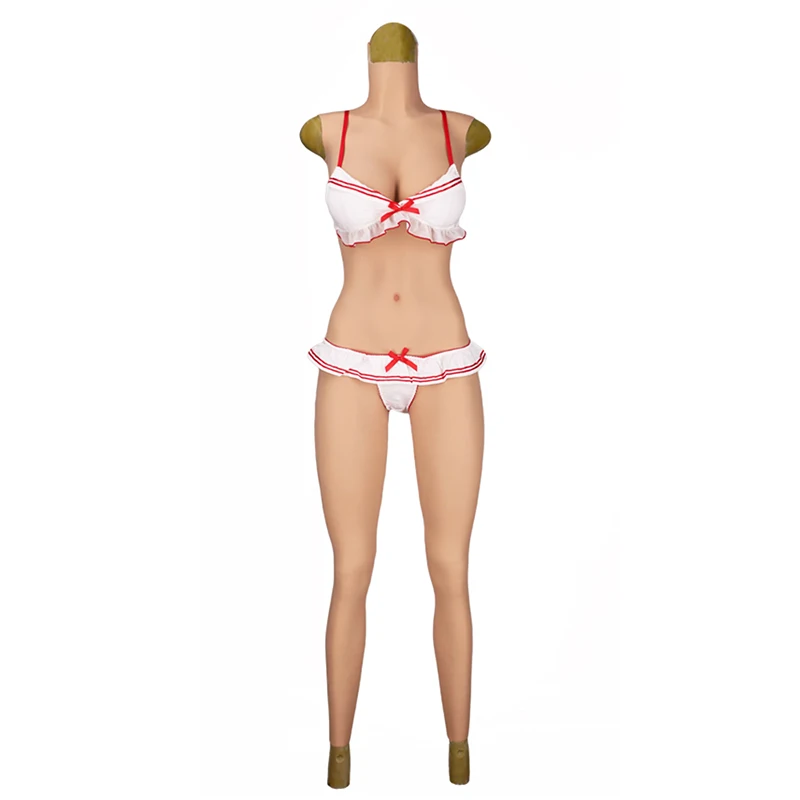 Inflatable Diy Silicone Breast Forms Fake Vagina Pants Jumpsuit Adjustable Female Boobs C/d/e Cup Size Crossdressing Diy Set