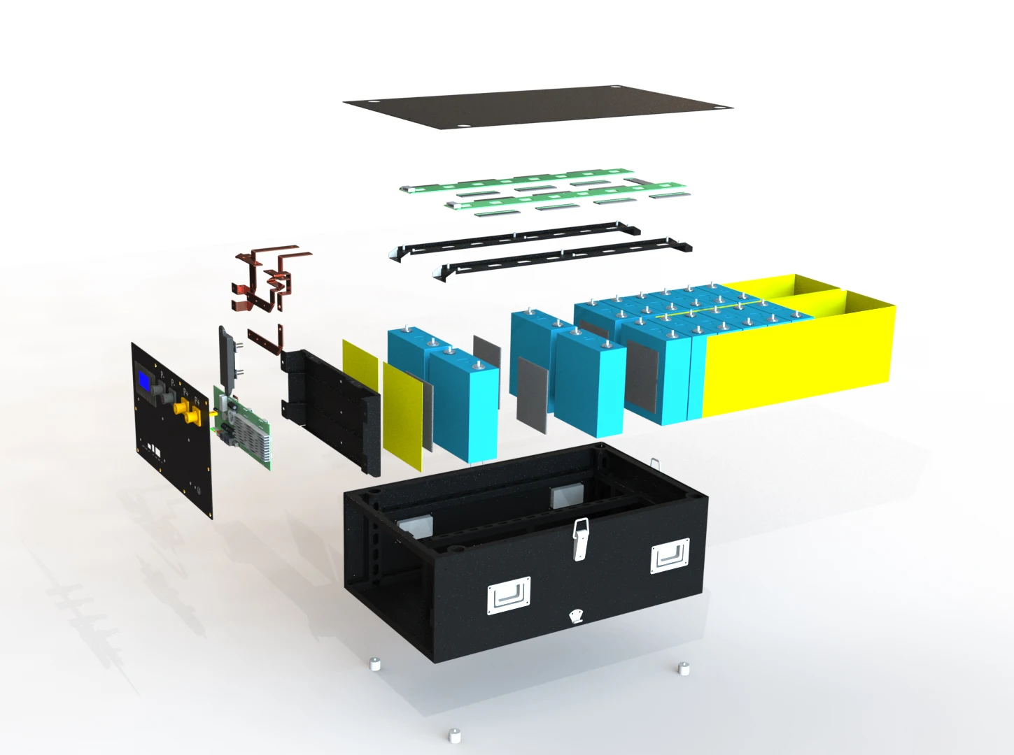 Lithium System 16S 1P Seplos Mason  200A BMS With Bluetooth 51.2V  280Ah   304Ah Empty  Kit