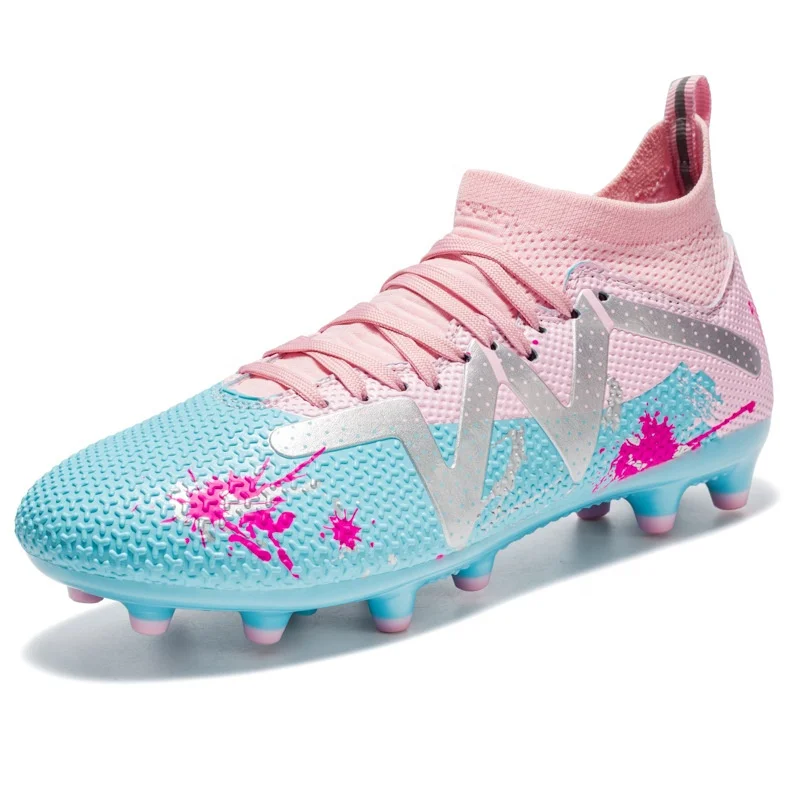 High Quality Men Cleats Football Boots Anti-slip Grass Training Women Sports Soccer Shoes