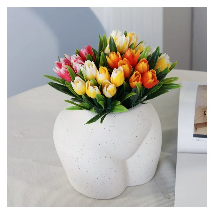 C-1264 Real Touch  Artifical Flower Tulip Bouquet With Different Color As Diy Gifts For Home Decor