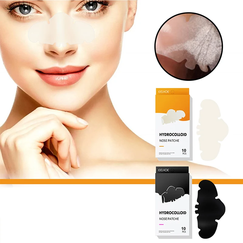 Cosmetics Nose Pores Shrunk Congested Overnight Blackhead Forehead Nose And Chin Hydrocolloid Nose Strip Patch