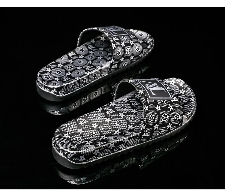 Custom designer Printed Slides And Slippers Customize Your Own Footwear Pvc soft flip flops Mens bathroom Beach PVC slippers