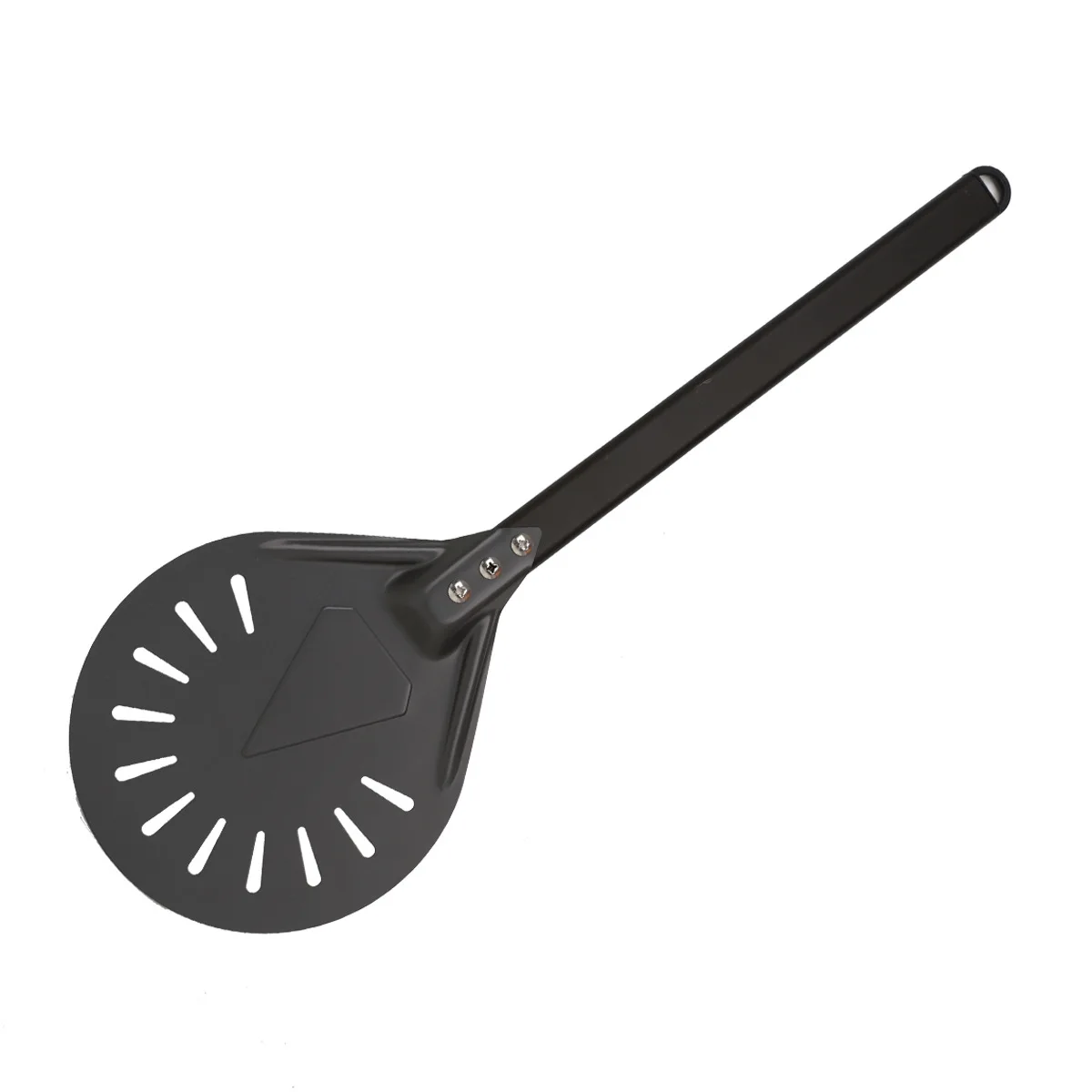 7inch Anode hard film perforated aluminum alloy professional  pizza shovel turning peel with 40cm handle