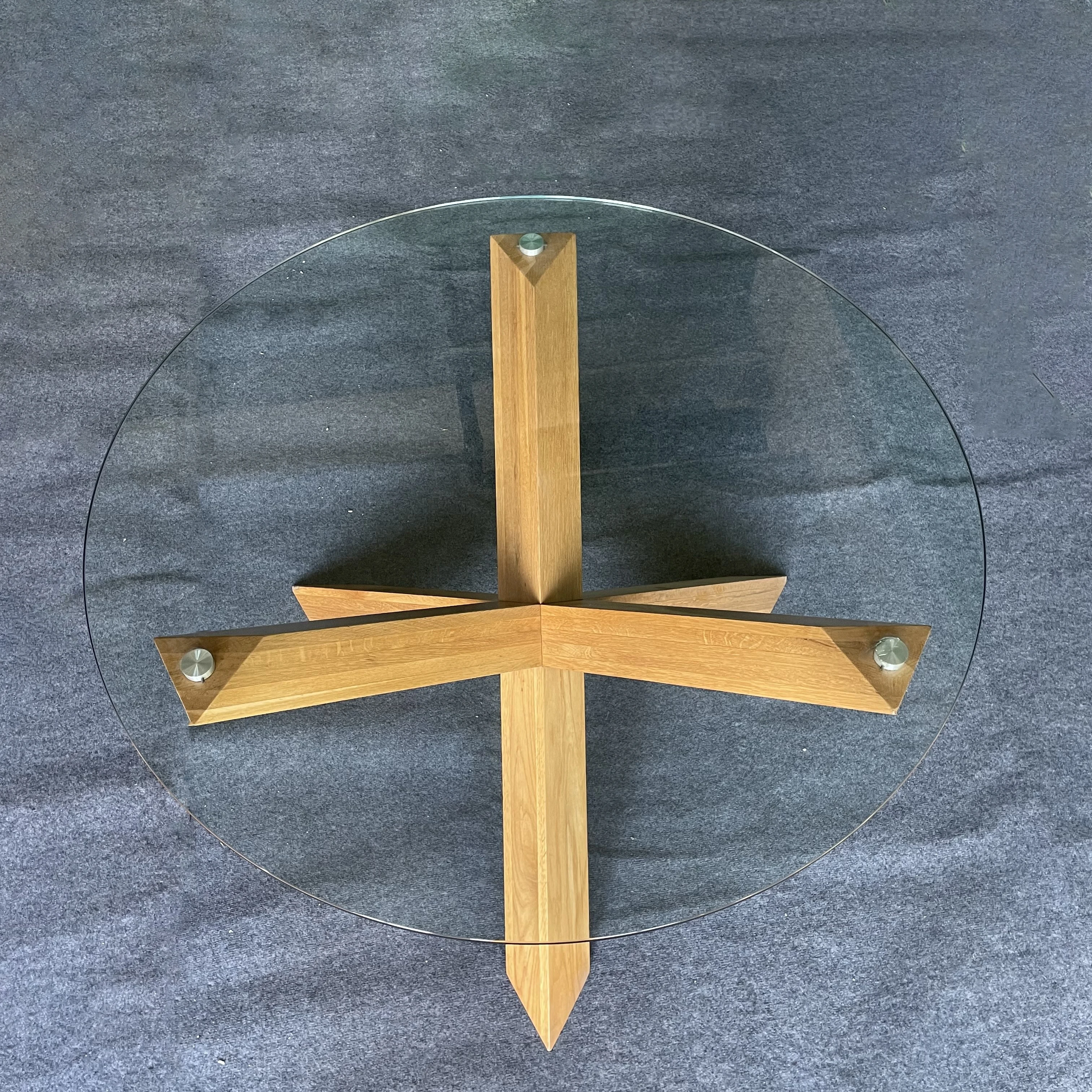 Modern Design Wholesale Dining Room Furniture Tempered Glass Top Tables Cheap High Quality Round glass