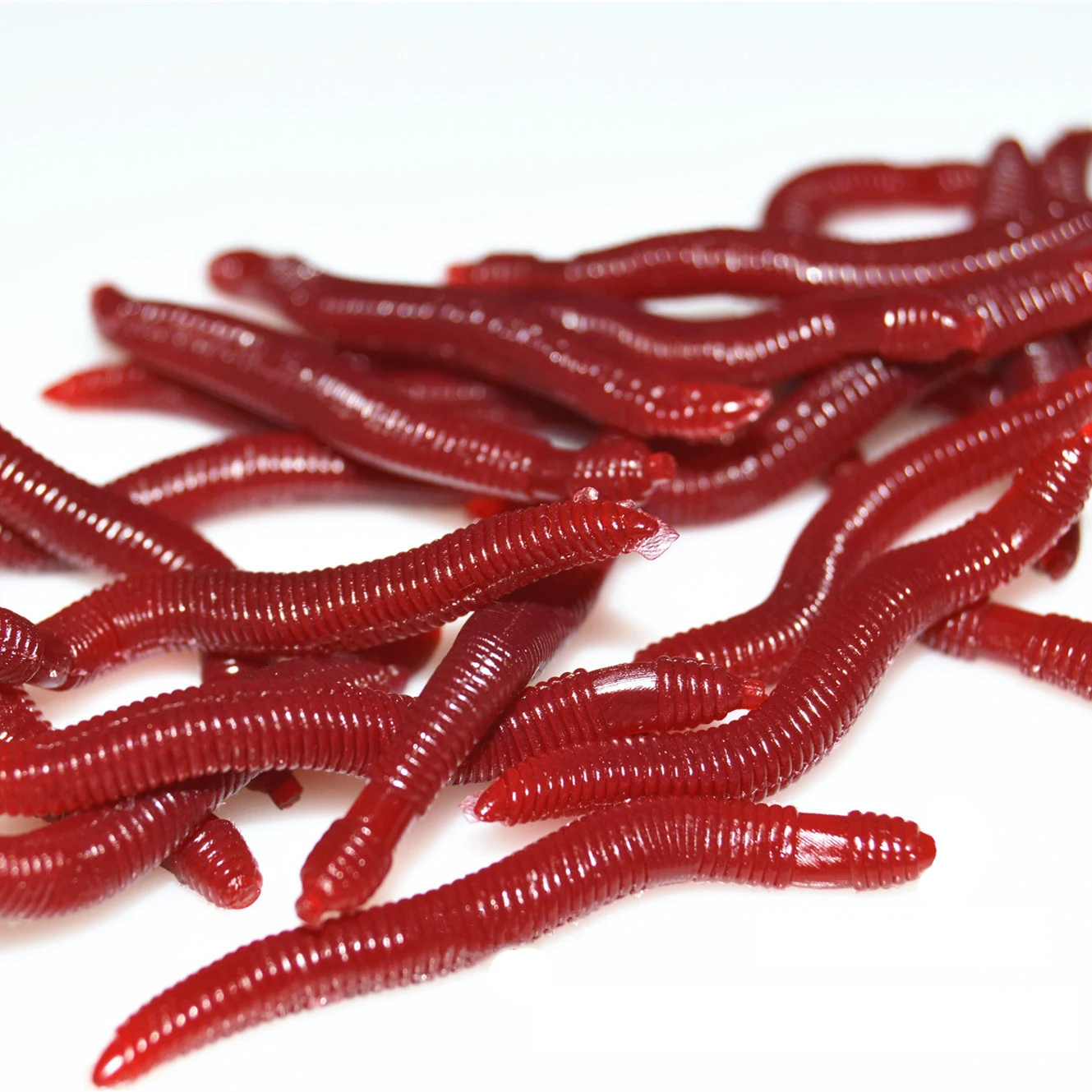 WEIHE  3.5cm 0.25g Isca Artificial Simulation Red Earthworm Soft Bait Fishing Lure Lifelike Worm Smell Baits Pesca