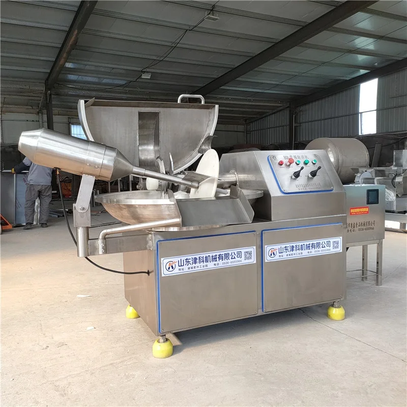 Commercial Kitchen Equipment High Efficiency Stainless Steel Meat Bowl Cutter Pork Chopper Bowl Cutter for Factory