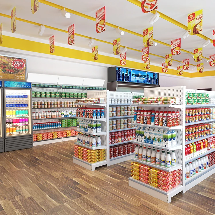 Полка для супермаркета розничная продажа продуктовый магазин приспособление магазина сетчатая подставка гондолы двусторонние полки супермаркетов
