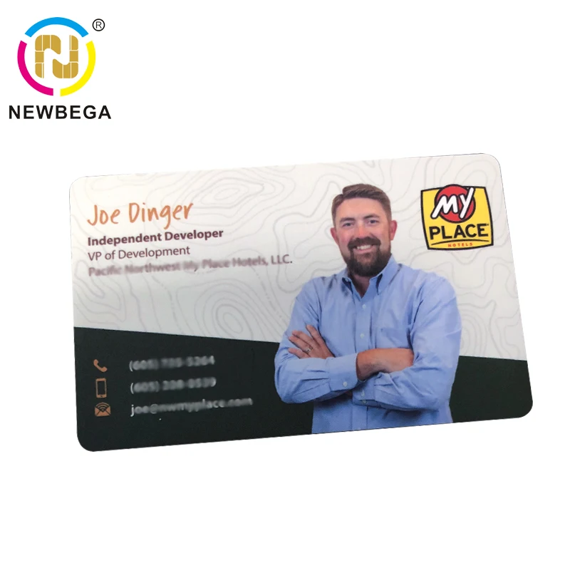 Умная цифровая Rfid визитная карточка Бесконтактный ПВХ матовый черный Nfc